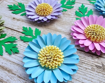 Handmade Paper Daisy Flowers: Nursery & Party Decor
