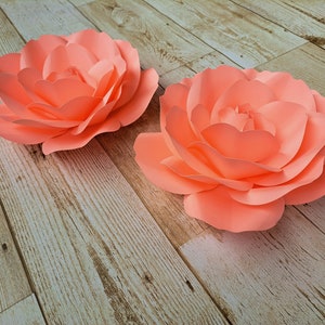 Grand modèle de rose en papier, rose Svg, fichier PDF, impression et découpe, fleurs en papier 3D, rose en papier svg, fleurs en papier bricolage, fichiers svg pour Cricut