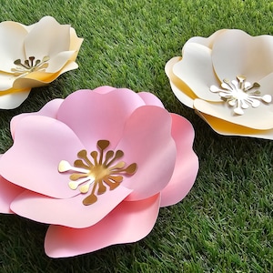Paper Tea Rose #5 Templates, Paper Flower svg, 3D Paper Flowers svg, Paper Rose svg, Rose Svg, Flower svg,  Rose#5 Template for DIY Crafting