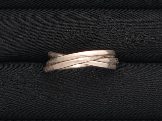 Vintage Handmade 925 Sterling silver ring, multi-… - image 1