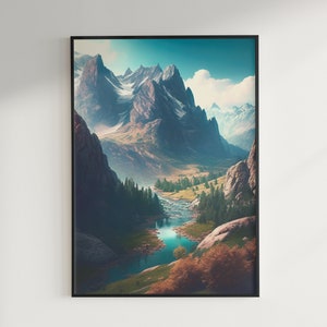 Spectacular Mountain Valley Landscape - Digital Download