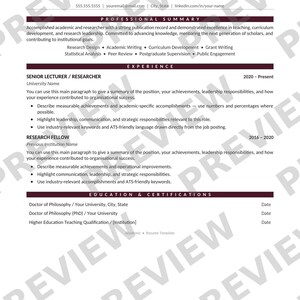 5 mallar för akademiska CV | Forsknings-CV | ATS-vänligt | Word-dokument | Direktnedladdning | Universitetsjobb
