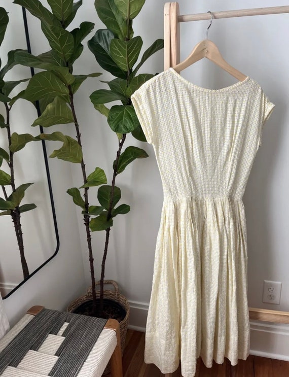 Vintage 50s Yellow Dress Girlie