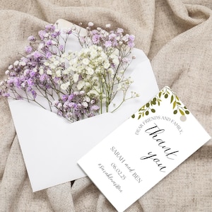 Etiqueta de regalo de boda para invitados, etiqueta de agradecimiento para invitados de boda, etiqueta de regalo con vegetación, etiqueta de agradecimiento, diseño minimalista A7X2B