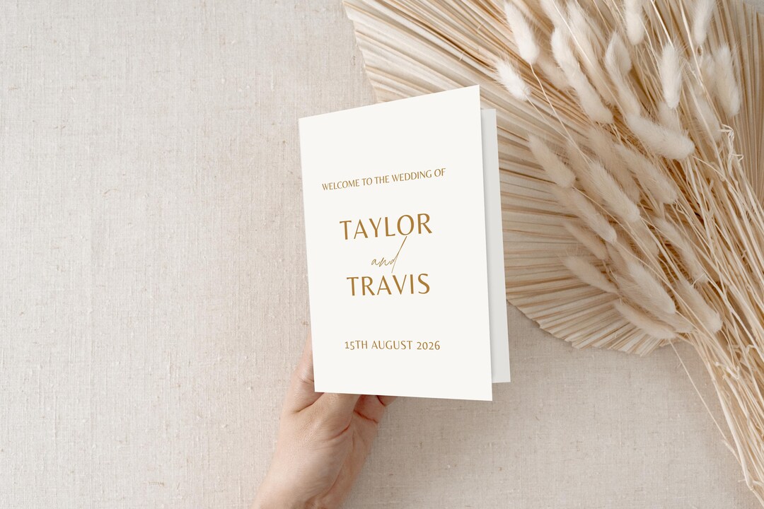 Elegant Church Wedding Program Template Inspired by the Invisible ...