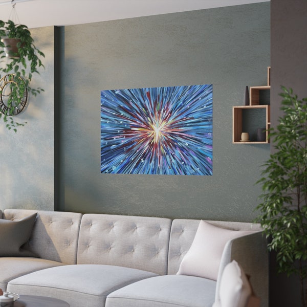 Starburst | intuitive Painting | Visionary Art | Energetic Painting | Satin Poster Print