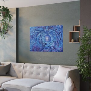 Creation | Energetic painting | intuitive Art | Celestial | Visionary Art | Satin Poster Print