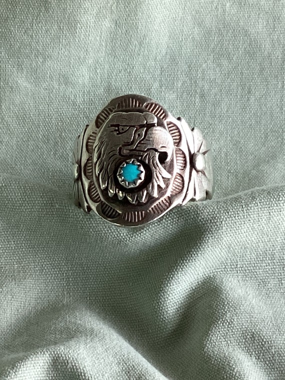 Superb Vintage 1960’s Sterling Silver Navajo Ring 