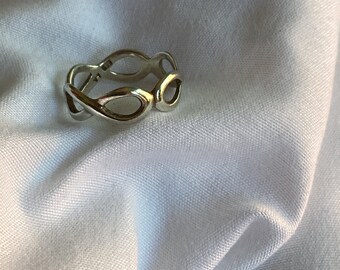 Vintage Sterling Silver Knot Weave Ring