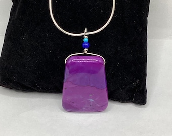 Paula Sparks Studio Purple Sugilite  Sterling Silver Pendant Necklace