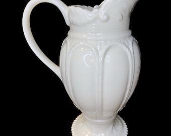 Elegant Ivory Porcelain Pitcher | Water Drinking Jug | Twos Company | Home Decor | Serving | Kitchen & Dining |