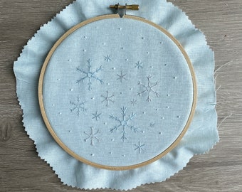 Simple Snowflakes PDF Hand Embroidery Pattern & Guide