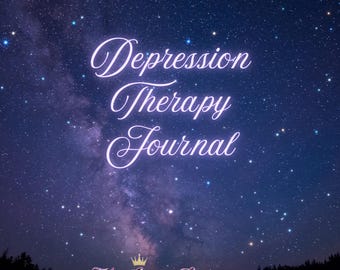 Depression Therapy Journal | Guided Mental Health Workbook | Printable PDF Self-Care Journal