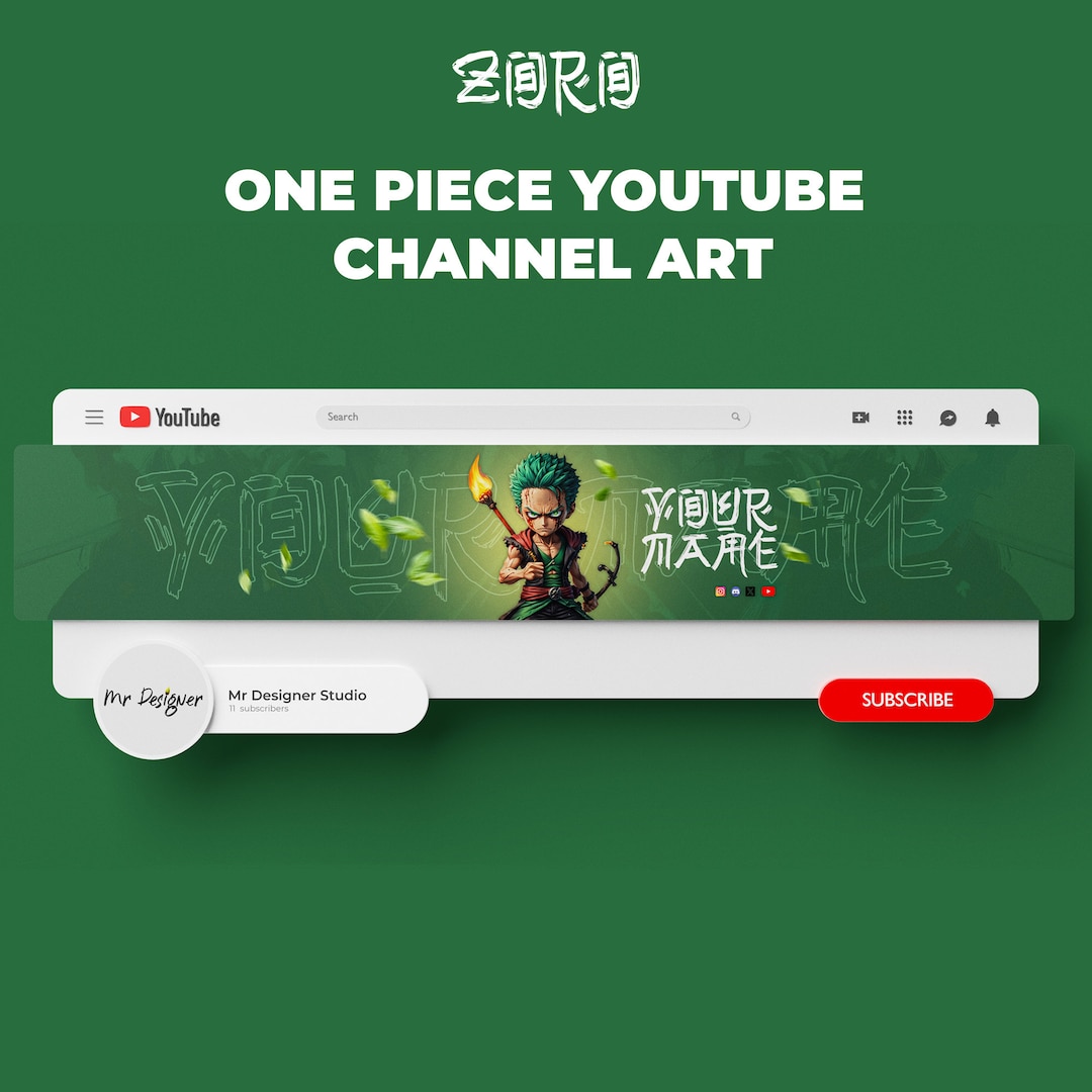 Zoro One-piece Channel Banner UK