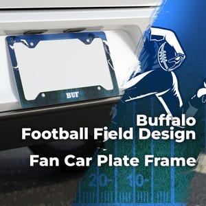 Buffalo Football Fan Licence Plate, Football Gifts, Buffalo Gift, Metal License Plate Frame, Car Accessories, Birthday Gift for Fans