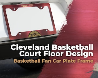 Basketball Team Licence Plate, Sports Team Gift, Cleveland Gift, Metal License Plate Frame, Car Accessories, Birthday Gift for Cleveland Fan
