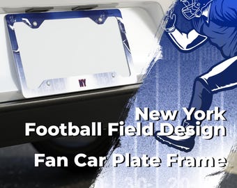 New York Football Fan Licence Plate, Football Gifts, New York Gift, Metal License Plate Frame, Car Accessories, Birthday Gift for Fans