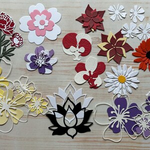 Papier découpé en paquet de fleurs