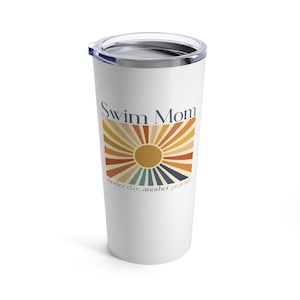 Swim Mom Tumbler 20oz, Swimming Mom, Retro Cute Swim Mom Gift, Gift for Swim Mom, Mother&#39;s Day Swim Mom Gift, Swim Team Mom Gift