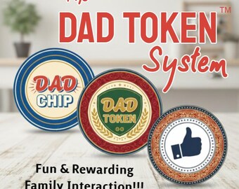 Dad Token Reward System | Chore Chart, Family Game (Digital Download Kit)