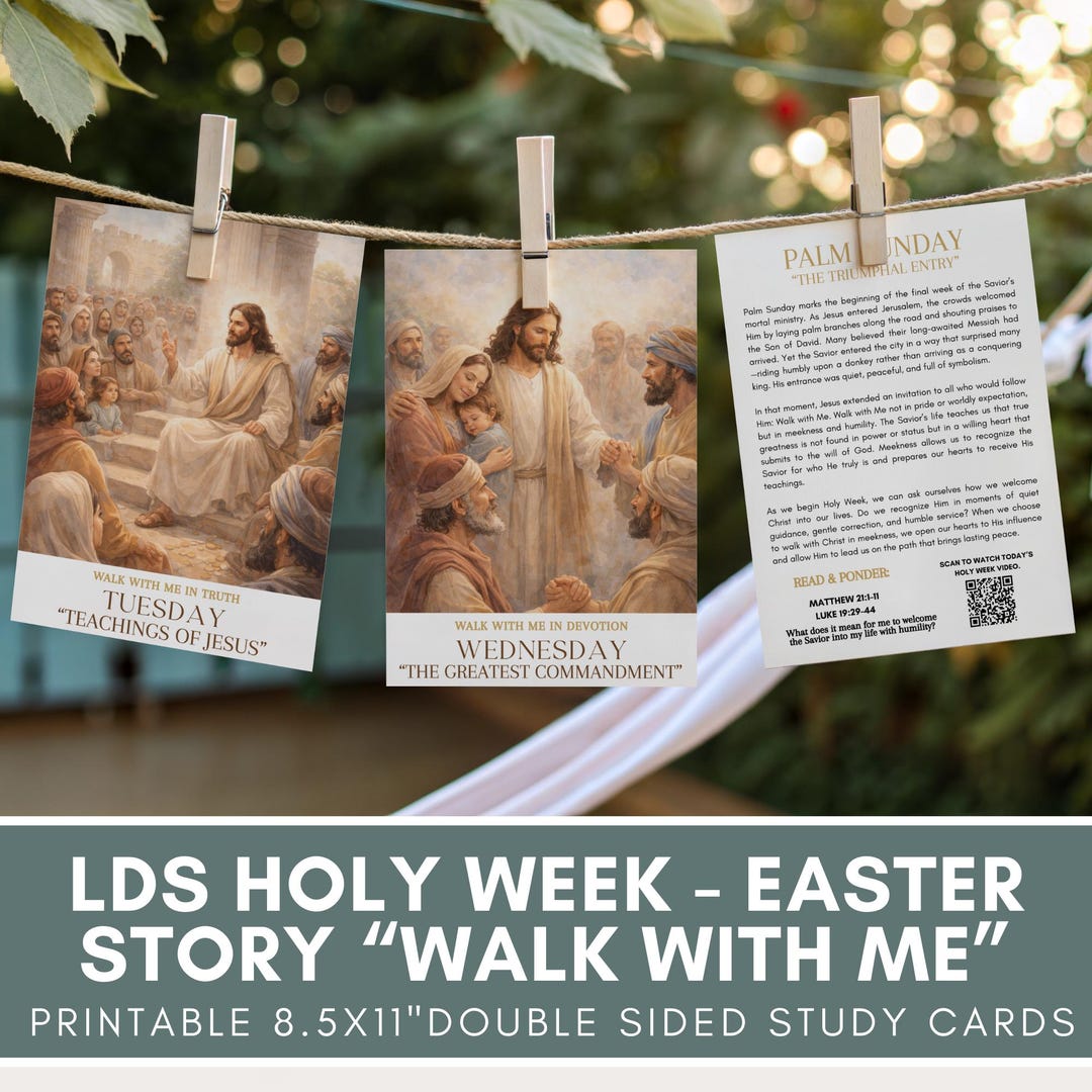 LDS Holy Week Story Cards - Walk With Jesus Christ, Easter Printable ...