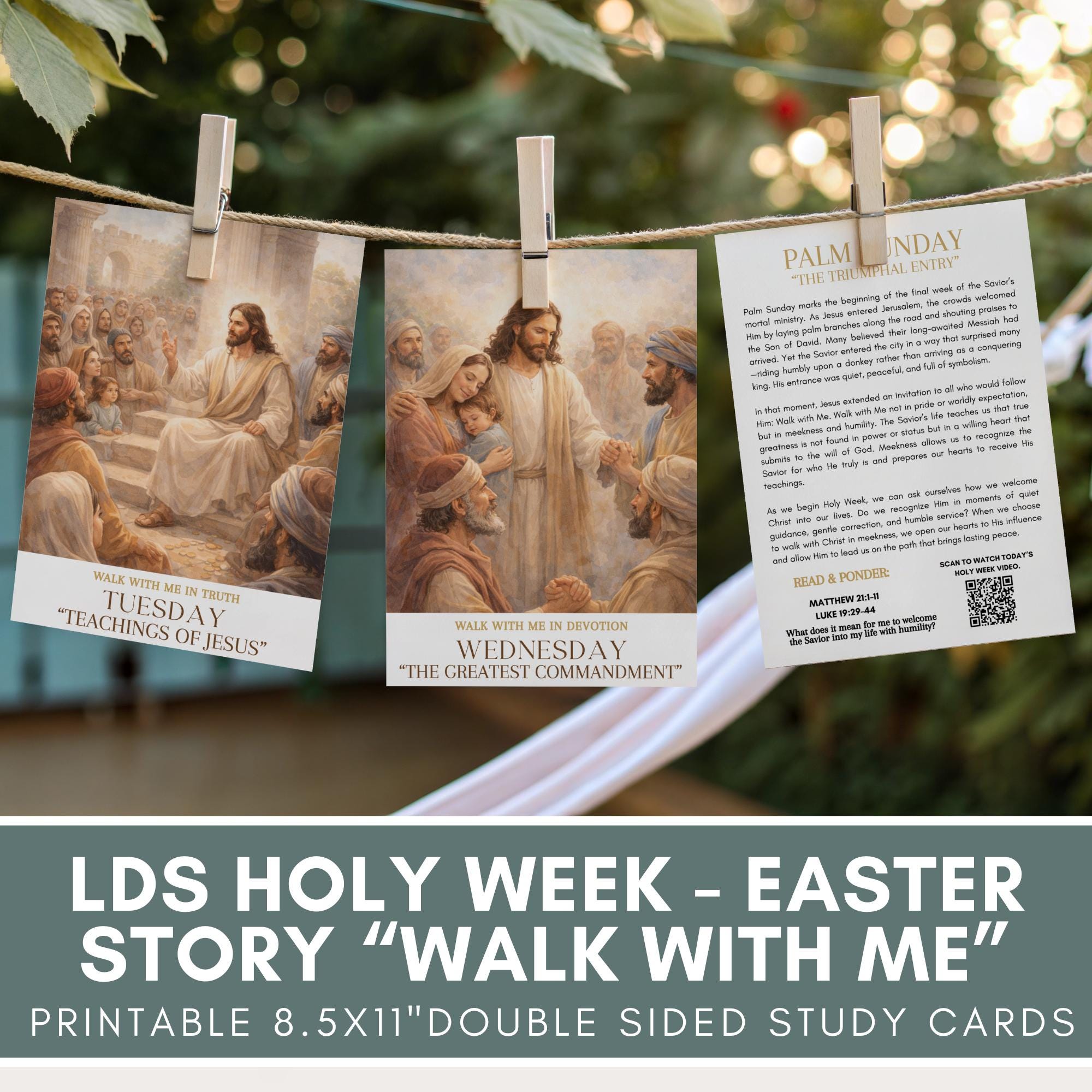 LDS Holy Week Story Cards - Walk With Jesus Christ, Easter Printable ...