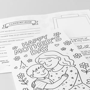 Tarjeta del Día de la Madre de la Primaria SUD, hoja de actividades, descarga instantánea, folleto de actividades de la Primaria, regalo del Día de la Madre, hoja de trabajo de la Primaria, imprimible SUD
