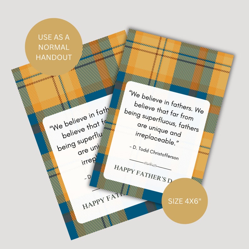 LDS Fathers Day Printable, Fathers Day Ministering Card, Fathers Day ...