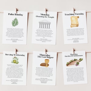 LDS Osterkarwoche Geschichten/Study Guide Cards - druckbare Karten für Osterlernen und Familienabend