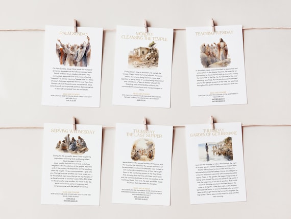 LDS Easter Holy Week Story Cards: Family Learning (Digital Download)