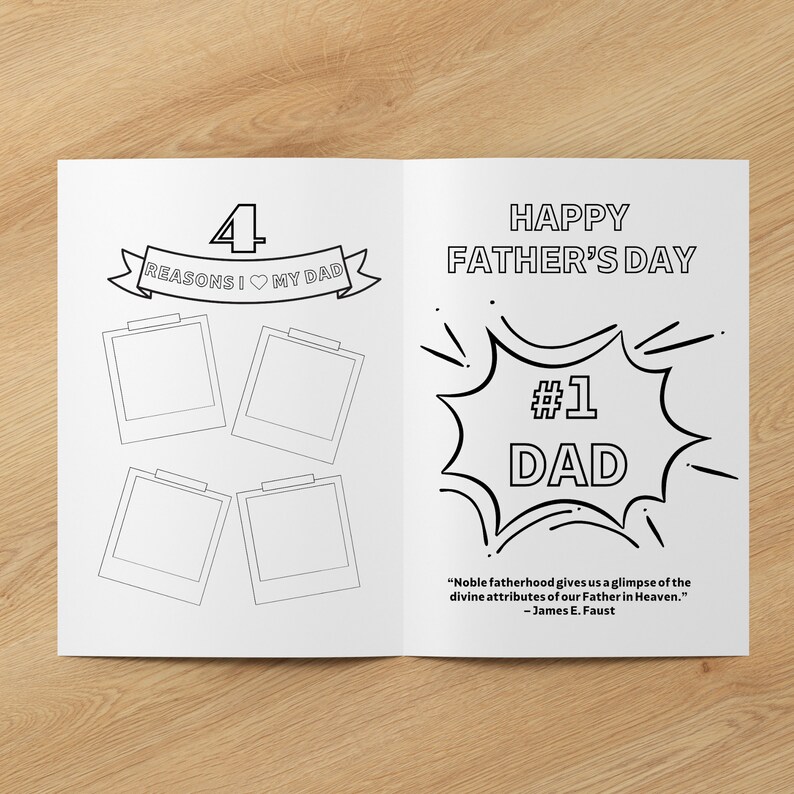 LDS Primary Fathers Day Activity Booklet - LDS Primary Handout, Lds ...