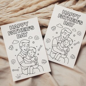 Tarjeta del Día del Padre SUD - Folleto del Día del Padre de la Primaria SUD, tarjeta para colorear del Día del Padre SUD, descarga instantánea, actividad de la Primaria, folleto de la Primaria