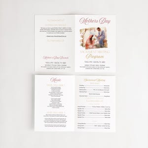LDS Mothers Day Program Editable Template - Editable Template, LDS ...