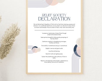 Relief Society Declaration | Relief Society Declaration Printable | Printable Relief Society Declaration | Instant Download
