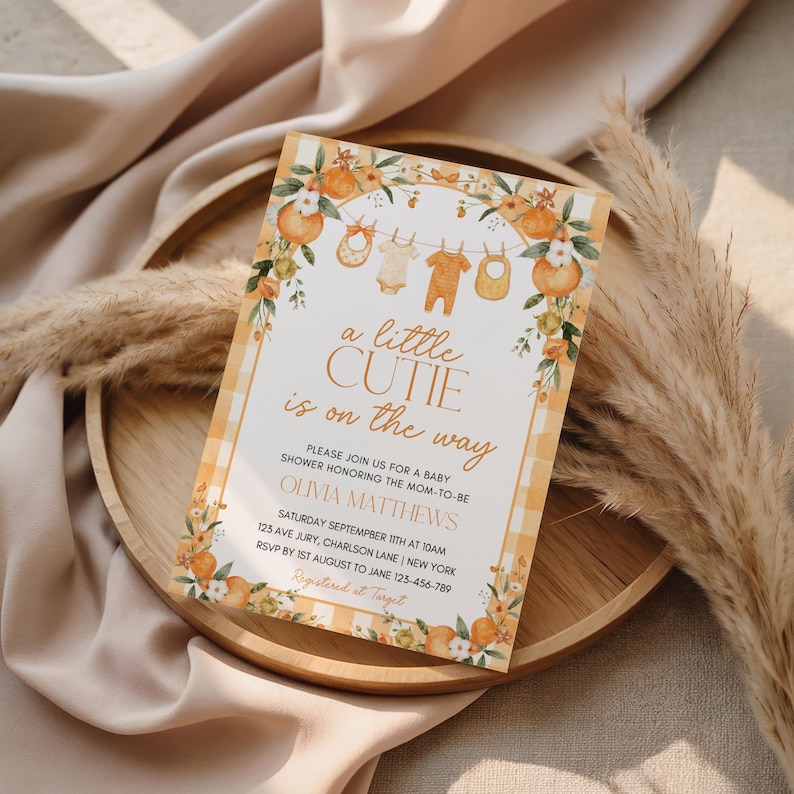 Little Cutie Baby Shower Invitationsnull
