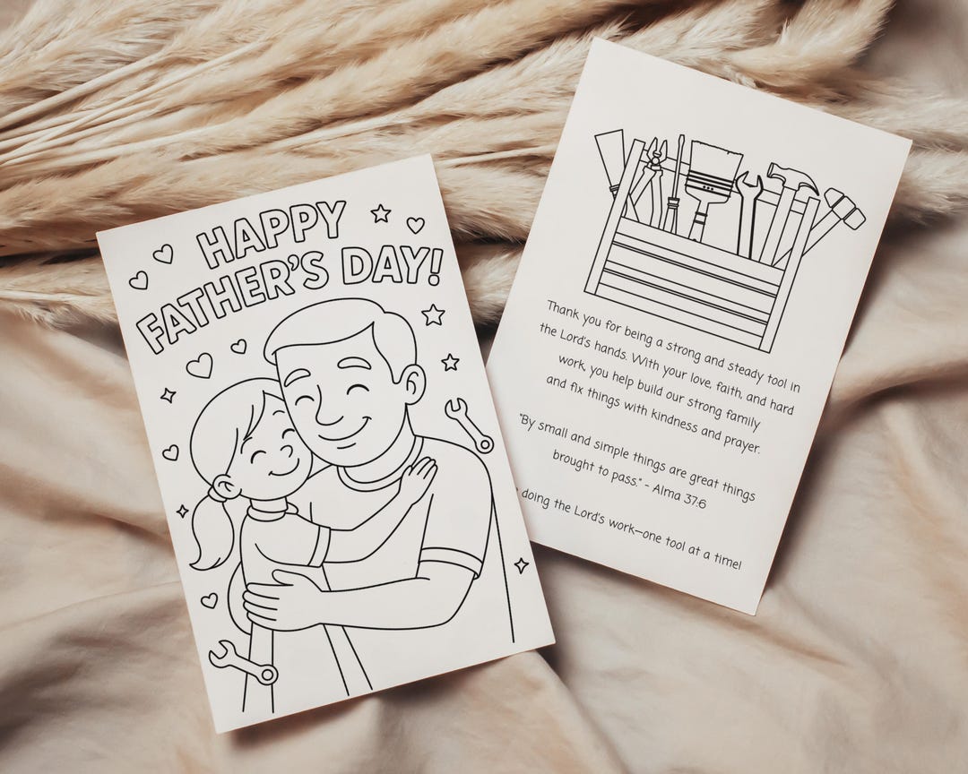 LDS Fathers Day Card- LDS Primary Fathers Day Handout, Lds Father's Day ...