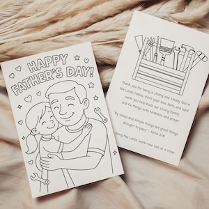 LDS Fathers Day Card- LDS primaire vaderdagfolder, lds Vaderdag kleurkaart, instant download, primaire activiteit, primaire folder