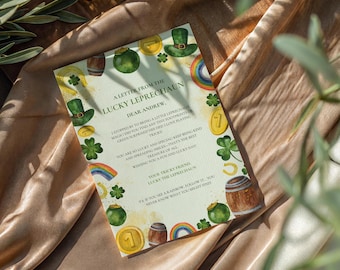 Editable Leprechaun Letter, Leprechaun Trap Letter, Letter From Leprechaun, Leprechaun Note, Kids St Patrick's Day Printable, St Paddy's Day