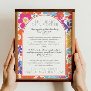 Devocional imprimible para el Día de la Madre SUD, regalo de la Sociedad de Socorro, impresión de las Escrituras del Día de la Madre SUD, regalo del templo para mamás, imprimible SUD, citas SUD