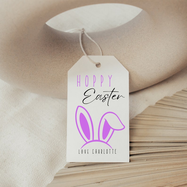 Easter Gift Tag Template - Easter Gift Tag, Treat Bag Tag - Easter ...