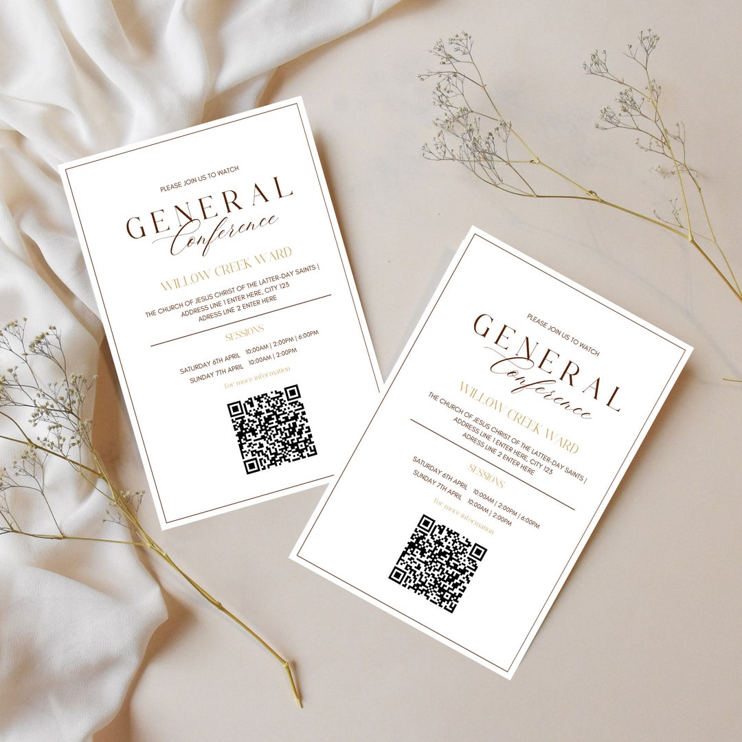 LDS General Conference Invitation Template Lds Church General ...