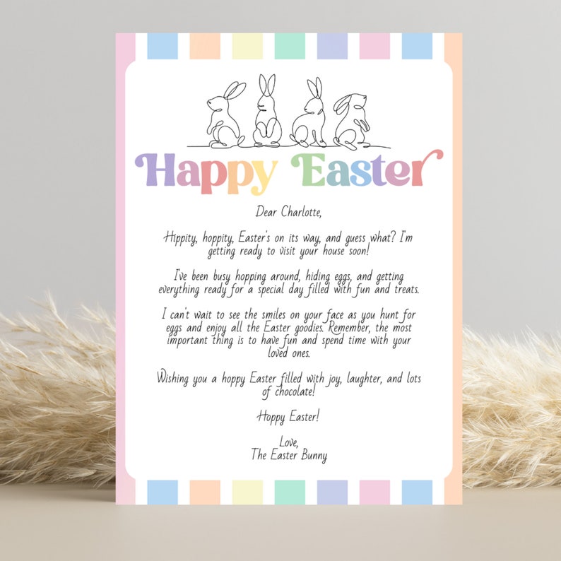 Easter Bunny Letter and Clue Cards Easter Egg Hunt, Easter Letter, Easter Scavenger, Easter