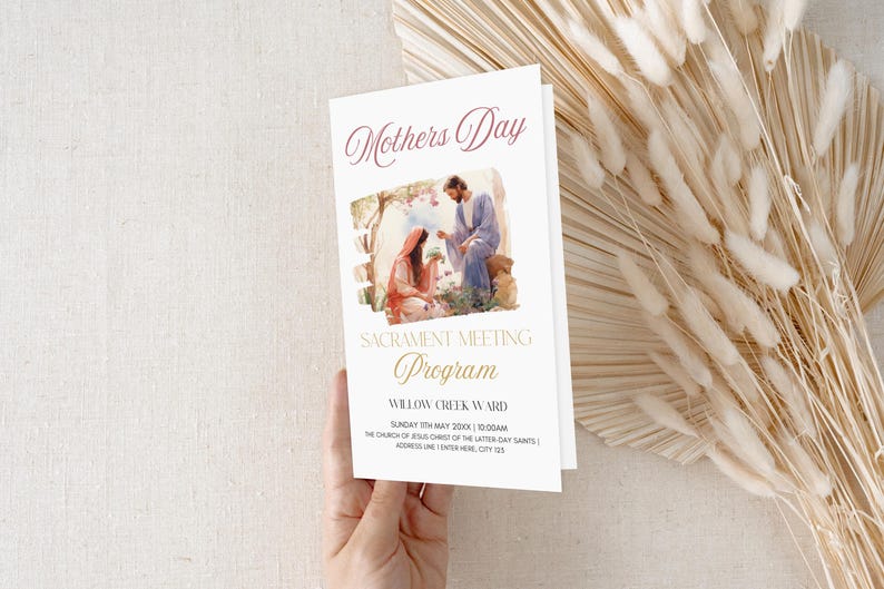 LDS Mothers Day Program Editable Template - Editable Template, LDS ...