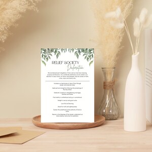 Relief Society Declaration | Relief Society Declaration Printable ...