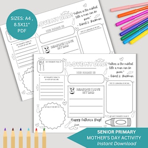 LDS Primary Fathers Day Worksheet, Lds Activity Sheet, Instant Download ...