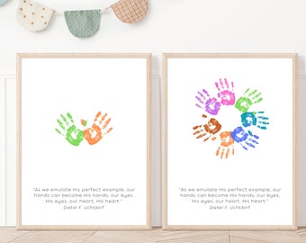 LDS Handprint Primary Activity - General conference, coloring poster, instant download, primary coloring