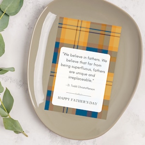 Imprimible para el Día del Padre SUD, tarjeta de ministración para el Día del Padre, folleto para el Día del Padre, regalo para papá, descarga instantánea, cita de los SUD