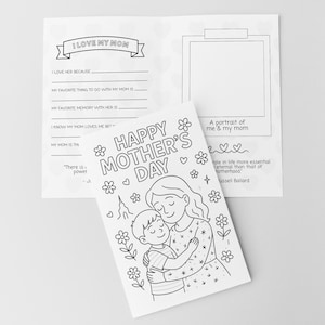 Tarjeta del Día de la Madre de la Primaria SUD, hoja de actividades, descarga instantánea, folleto de actividades de la Primaria, regalo del Día de la Madre, hoja de trabajo de la Primaria, imprimible SUD