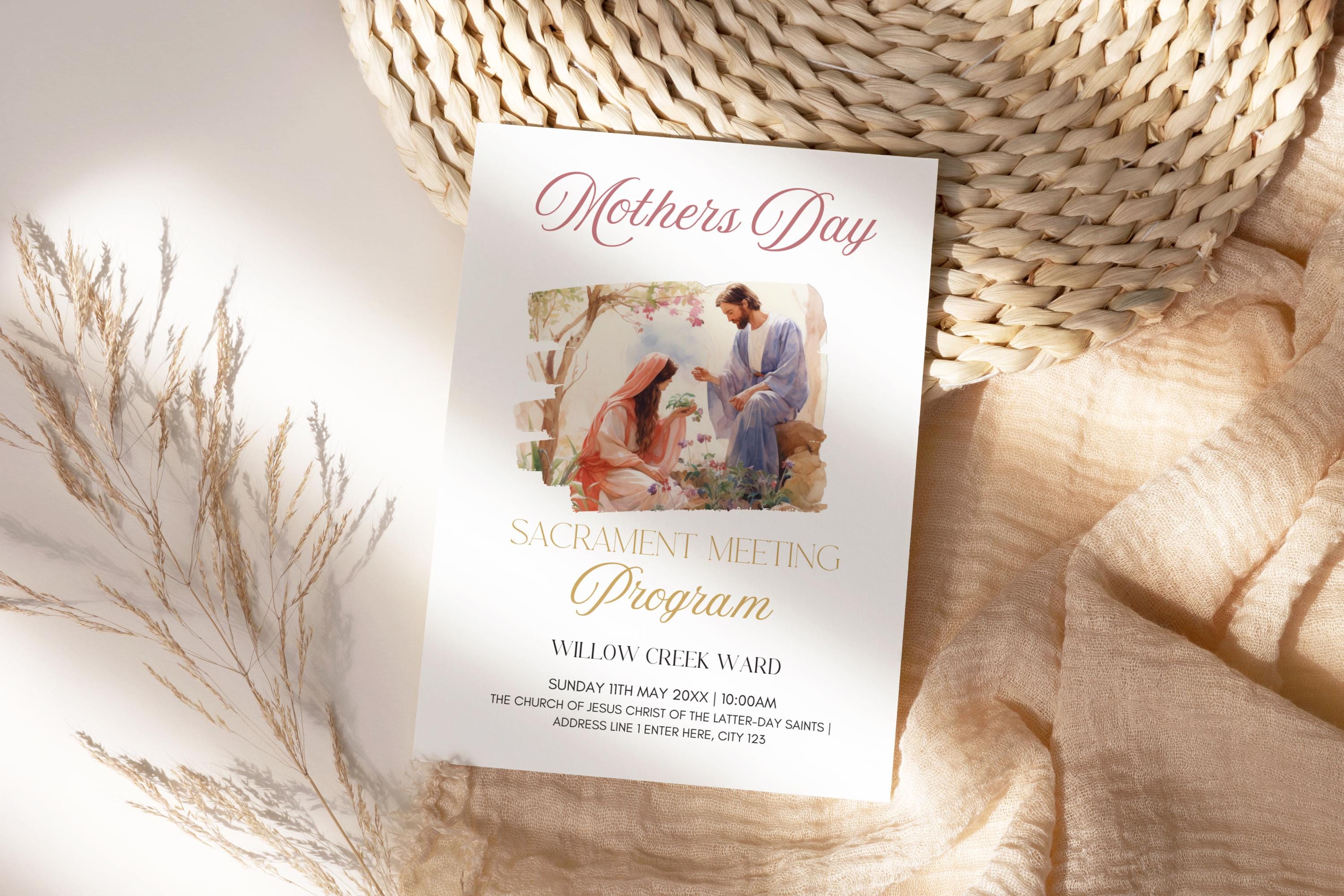 LDS Mothers Day Program Editable Template - Editable Template, LDS ...