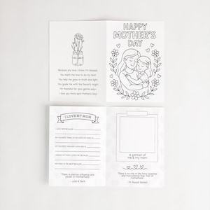 Tarjeta del Día de la Madre de la Primaria SUD, hoja de actividades, descarga instantánea, folleto de actividades de la Primaria, regalo del Día de la Madre, hoja de trabajo de la Primaria, imprimible SUD